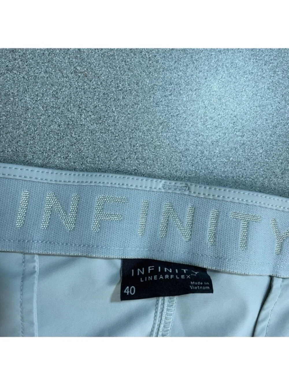 NWT Infinity LinearFlex Men's 40 Gray Performance Shorts With 4-Way Stretch